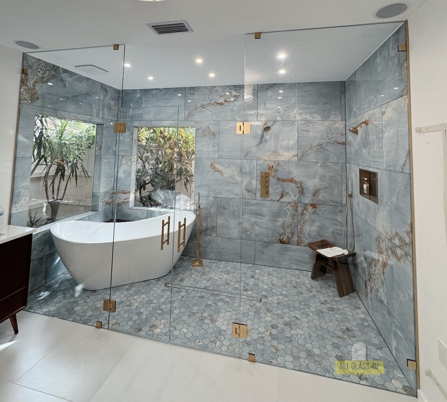 Full Height Frameless Shower Door