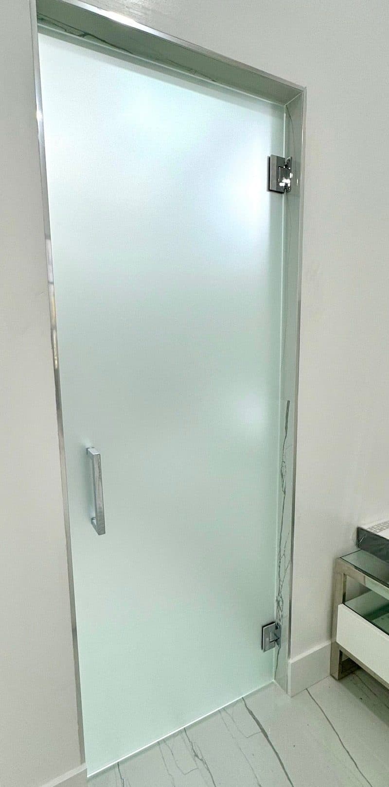 Frosted Privacy Frameless Shower Door