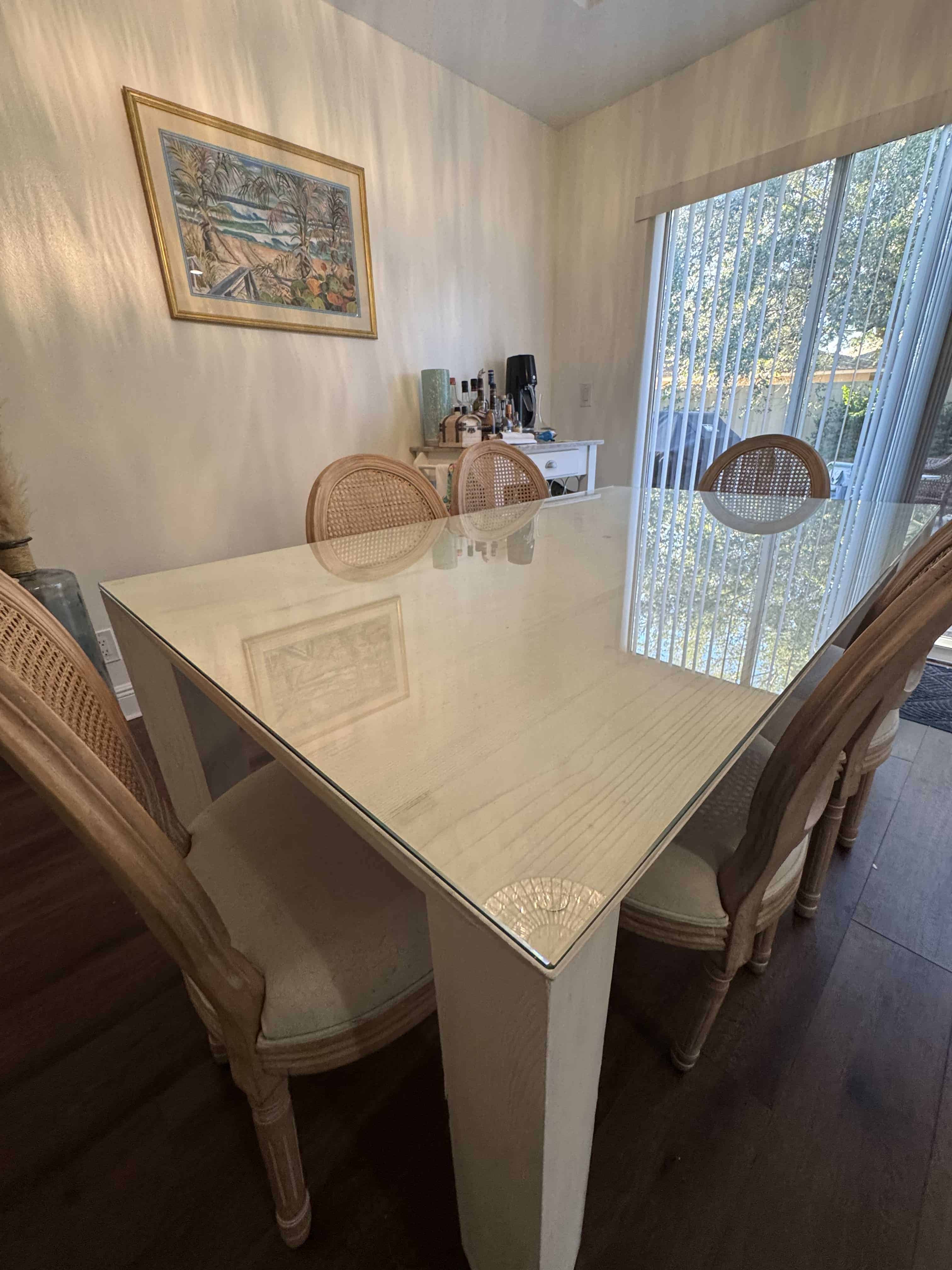 Custom glass tabletop project in Stuart FL by All Glass 4 U
