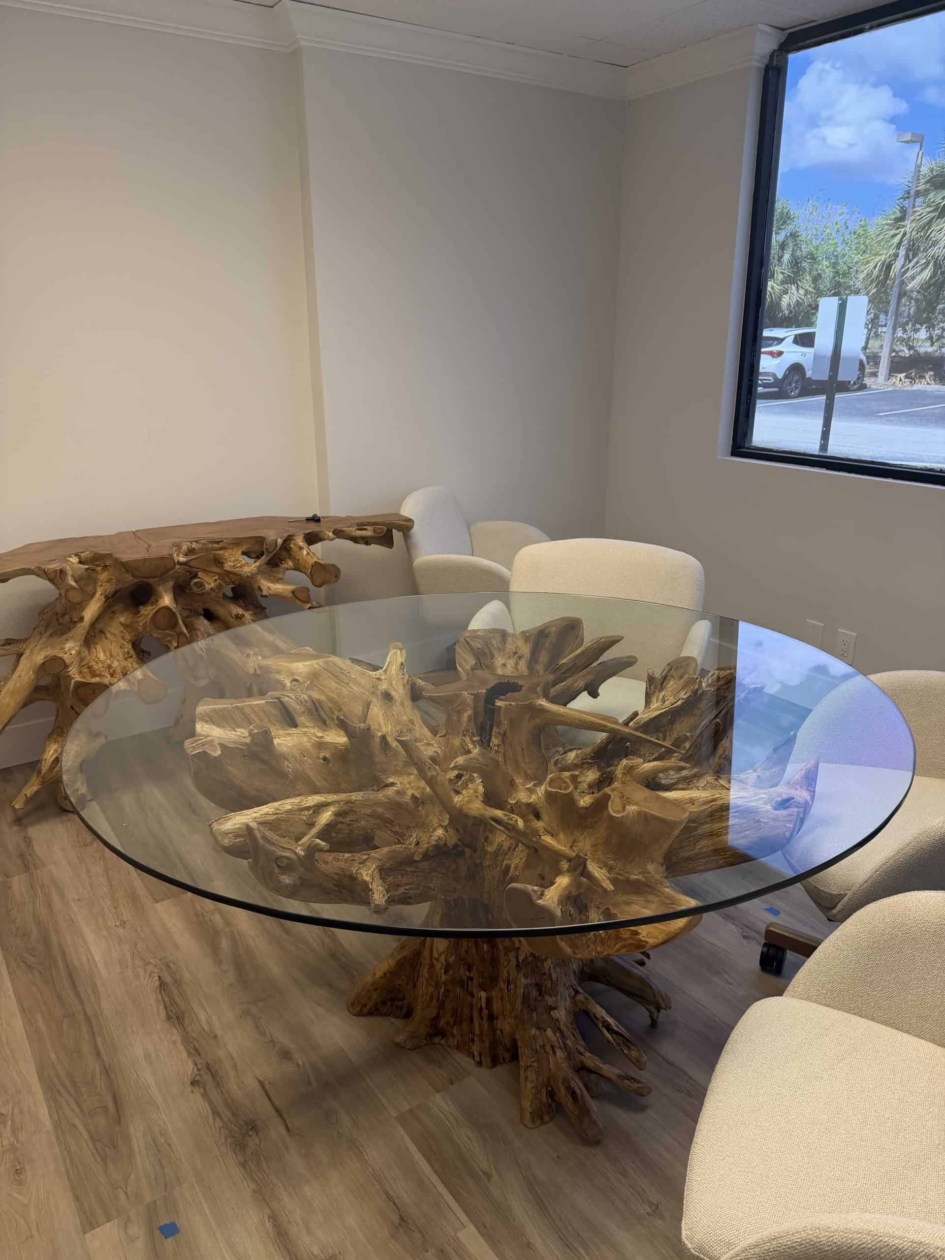 Treasure Coast custom glass tabletop