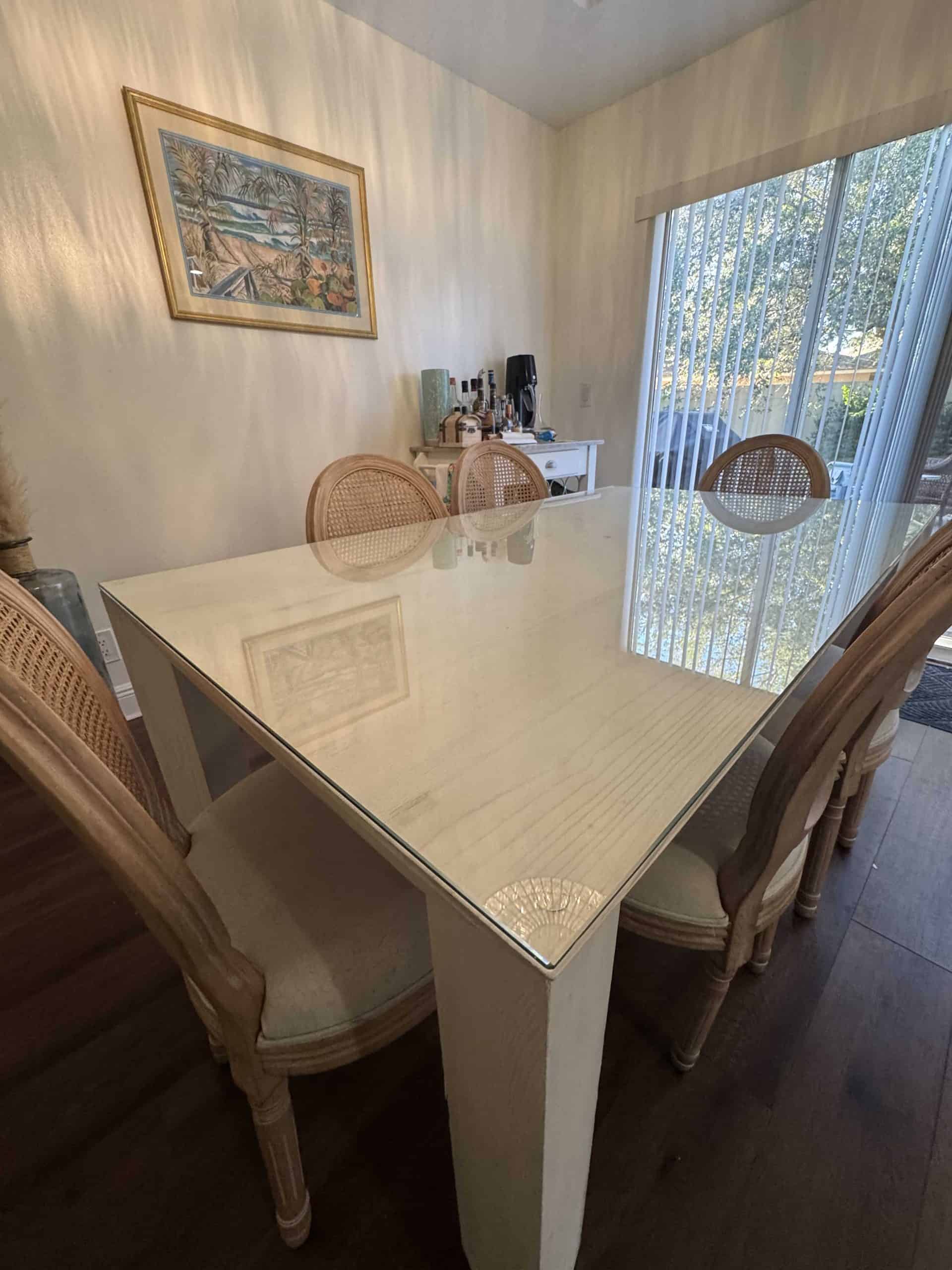 Custom glass tabletop project in Stuart FL